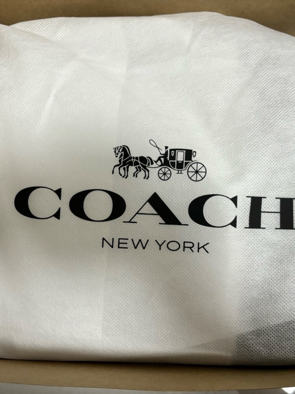 Coach Brown Signature Canvas Gold-Trim Shoulder Bag - Picture 4 of 5